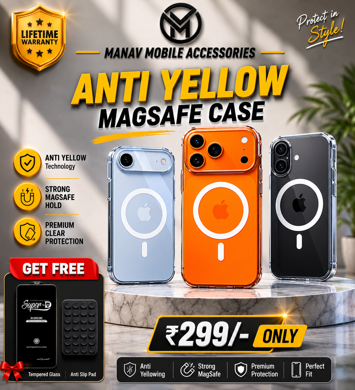 Anti yellow magsafe case